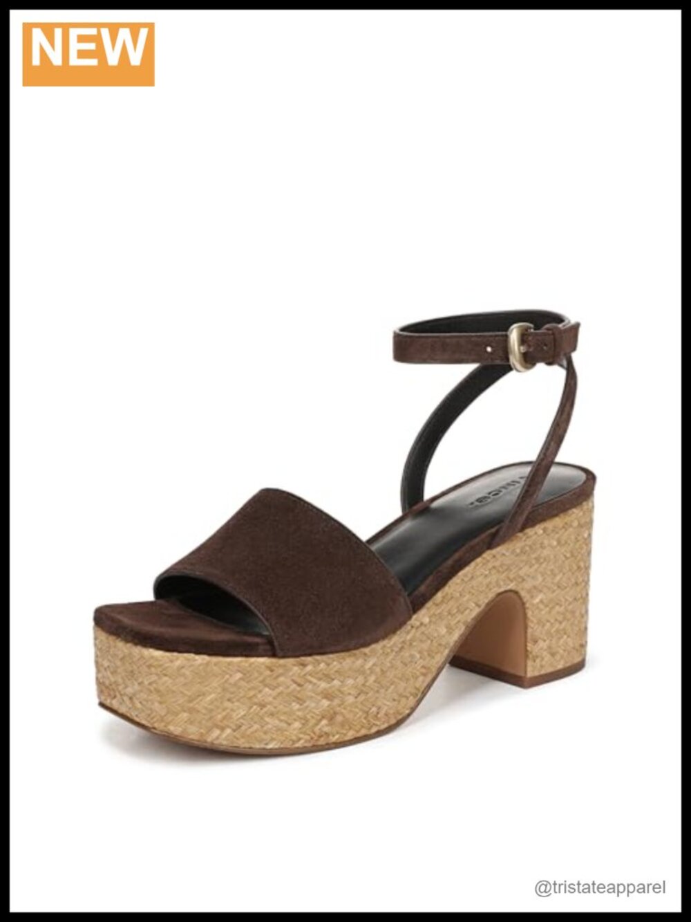 Suede Platform Strappy Ankle Strap Heeled Sandals Open Toe Buckle